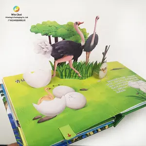 En gros buku cerita anak enfants anglais apprentissage précoce tableau personnalisé pop-up livres pop-up impression de livre