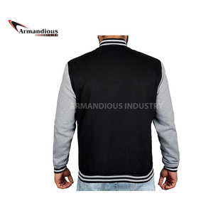 OEM Custom Leather Shoulder Sleeve Bomber <b>Baseball</b> Flight Letterman Varsity <b>Jacket</b> <b>for</b> <b>Men</b> - Product Image 3