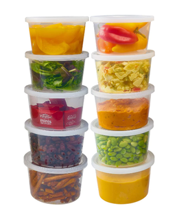 Wholesales Food Storage Containers 16oz Plastic Deli Boxes With Lids Microwaveable Airtight Containers With Lid Leakproof