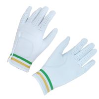 Guante de Golf de Piel de Oveja Cabretta Completa, Blanco, Moderno, con Puño de Listón, Transpirable, Suave, Duradero, Tallas Personalizadas para Hombre y Mujer