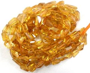 พลอยซิทรินธรรมชาติยาว7นิ้ว,ลูกปัดเหลี่ยมเพชรพลอยสำหรับสร้อยอัญมณีหินพฤศจิกายน - Product Image 4