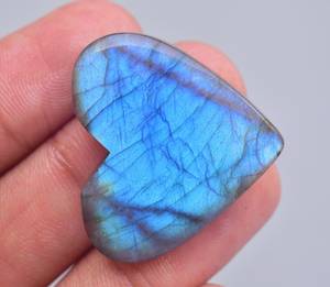 Beautiful Flash Labradorite <b>Heart</b> Gemstone <b>Heart</b> <b>Shape</b> Loose Gemstone - Product Image 2