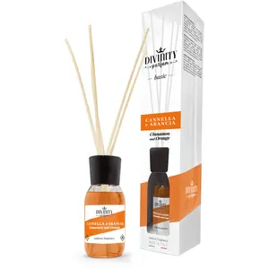 Hoge Kwaliteit Italiaanse Huis Geur Kaneel En Oranje Basic Lijn Geur 125Ml Reed Diffuser Luchtverfrissers