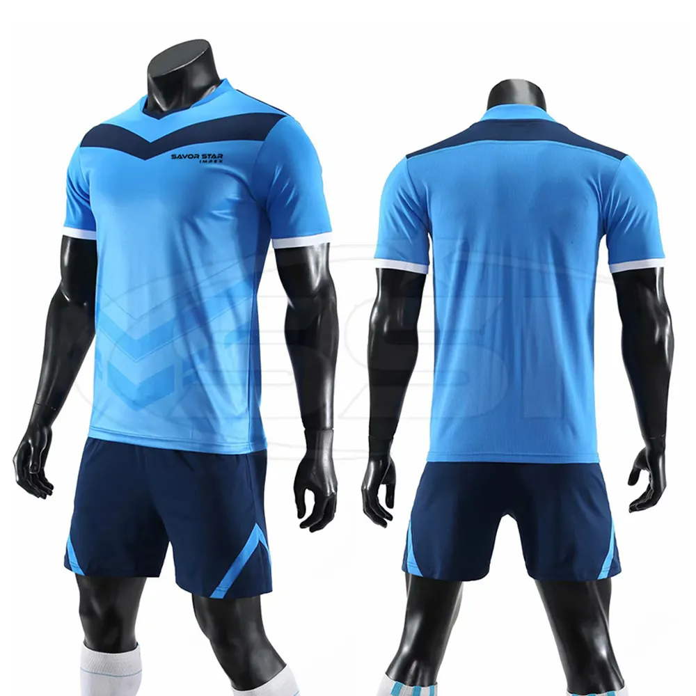 2023 personalizado OEM más nuevo banco Jersey fútbol manga corta Club equipo uniforme de fútbol
