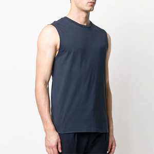 <b>Men</b> Sleeveless shirt casual top quality 100%Cotton Gym Fitness Wear OEM/ODM Service Solid Color blank Tank Top Shirts For <b>Man</b> - Product Image 1