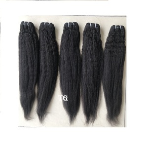 Extensiones de Cabello Virgen Remy Indio TG TG-188, Liso Rizado, Doble Trama, Color Negro, 100 g, para Mujer, Venta al Por Mayor, Muestra Disponible - Product Image 1