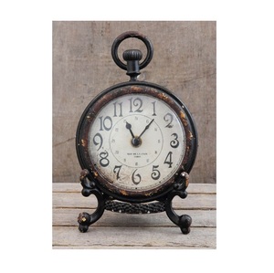 Horloge de Table en métal solide, idéale pour la décoration de la maison et du bureau, Design de forme Antique, Design de finition multicolore, horloge de bureau - Product Image 5