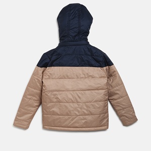 2021 Men's Winter Coated Padding Jacket Hybrid Light <b>Weight</b> Knitted Sleeves Insulated Hood <b>Stand</b> High Quality Canvas Formal - Product Image 2
