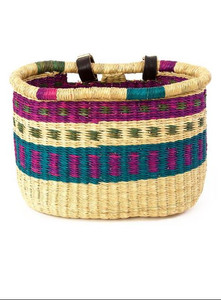 Almacenamiento de algas marinas africanas y cesta para bicicletas colorida y sostenible hecha en Vietnam - Product Image 2