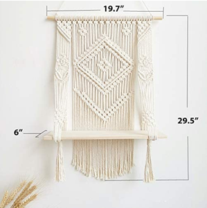 Macrame Classic Style Wall Hanging Shelf - Product Image 2
