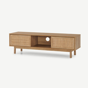 Living Room Long Rattan with Wood <b>TV</b> Stand - Product Image 1