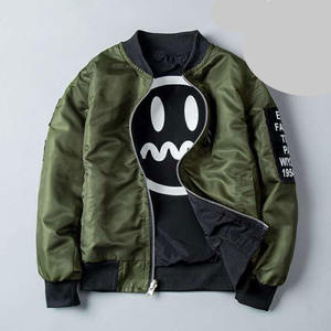 Customized 2024 <b>Men's</b> Bomber <b>Jacket</b> for Spring Autumn Outdoors Casual Streetwear with Stand Collar and Printed Lining - Product Image 3
