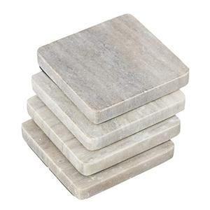 Nouveau jeu de sous-verres classiques en marbre écologique Design carré de taille personnalisée pour la maison et le restaurant - Product Image 1