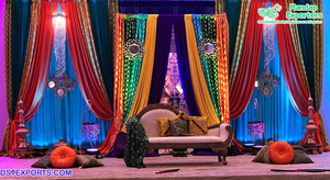 Cortina de fondo para fiesta de boda, cortinas de escenario de satén, de seda, asequible, para boda - Product Image 2