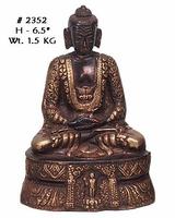 Statue spéciale en laiton bouddha en trois finitions disponibles sièges statue en laiton bouddha de méditation pour la décoration de la maison ou religieuse