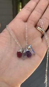 Collar de múltiples piedras preciosas naturales electroformado, Plata de Ley 92,5, collares largos de Astrología de 16 ", joyería de oro para mujer, regalo de estrella para hombre - Product Image 5