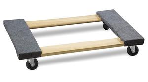 Chariot de transport à roues, haute capacité, léger, en polypropylène, déplacement fluide dans toutes les directions, capacité de 660 lb, chariot de transport pour le bois - Product Image 3