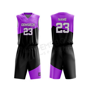 Ensembles d'uniformes de basket-ball pour hommes imprimés sur mesure vêtements de sport sublimés respirants vêtements de basket-ball en gros - Product Image 6