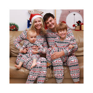 Pull de noël unisexe, combinaison imprimée, pyjamas à manches longues, ensemble de couchage, pour la famille - Product Image 6