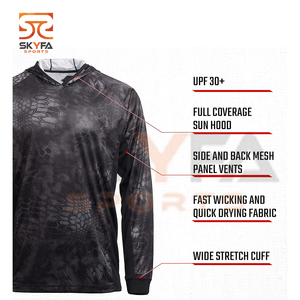 Maillot de pêche de tournoi de camouflage vierge de Protection de service OEM, maillot de pêche de haute qualité sur mesure - Product Image 3