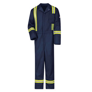 Flame Retardant Coverall Of Blue Colors For Reflective Safety Coverall Workwear 2019 100% Cotton - Product Image 3