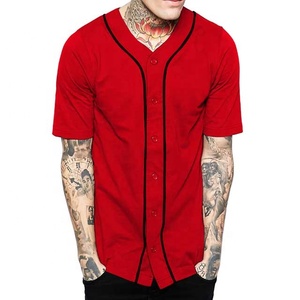 Maillot de baseball pour homme, boutonné, uniforme sportif, maillot de baseball vierge, vente en gros, pas cher, t-shirts de baseball USA - Product Image 1