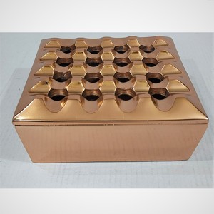Cenicero portátil niquelado de Metal de aluminio de calidad creativa Ceniceros para cigarros Cenicero decorativo de mesa moderno a la venta - Product Image 4