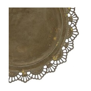 Assiette de présentation en métal rustique naturel en gros fait à la main nouveau design pour la décoration d'événement de mariage plats bruns pour le service des aliments - Product Image 4
