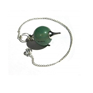 Péndulo decorativo de Reiki con forma de bola de Aventurina verde, péndulo curativo, compra en línea de ágata N H - Product Image 1