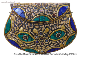 Bolso de noche elegante personalizado para mujer, cartera de mano Vintage hecha a mano de metal - Product Image 3