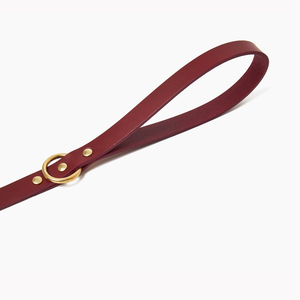 Ox <b>Red</b> Leather <b>Dog</b> Leash for Small and Large <b>Dogs</b>, Puppy <b>Dog</b> Training Lead - Product Image 1