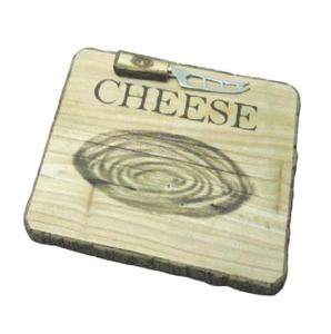 Planche à découper en écorce de bois naturel personnalisé pour cadeau d'affaires de mariage Blocs à découper en bambou Ensemble de fromage Nouveau modèle - Product Image 3