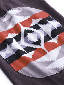 Sudadera con capucha y costuras con estampado geométrico informal para mujer, Sudadera con cuello y cremallera, ropa de calle de invierno, OEM personalizada - Product Image 3