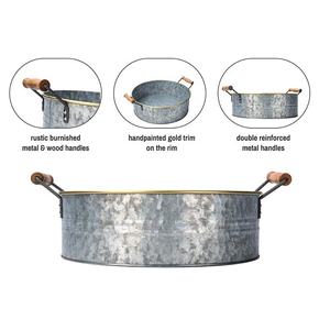 Bac à boisson de fête en métal galvanisé avec jante en cuivre Vente en gros directe du fabricant en usine - Product Image 2