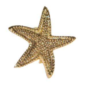 Servilletero de Metal Tropical de estrella de mar, soporte para anillo, Metal de latón, diseño de oro antiguo, Ideal para decoración de mesa de boda y ajuste de mesa - Product Image 1