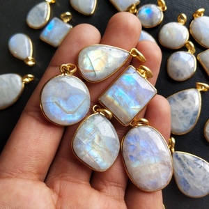 Collier en pierre de lune véritable, pendentif en cœur en pierre naturelle, bijou minimaliste différents, pierre de lune naturelle - Product Image 2