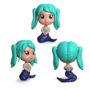 Sirenetta promozionale con figurina di azione dei capelli viola per la collezione di portachiavi a sorpresa con scatola cieca giocattolo di caramelle - Product Image 5