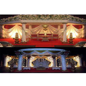 Mandap romano de fibra de boda exclusivo, elegante mantón romano blanco FRP de Australia para boda, Pilar romano impresionante para boda - Product Image 1