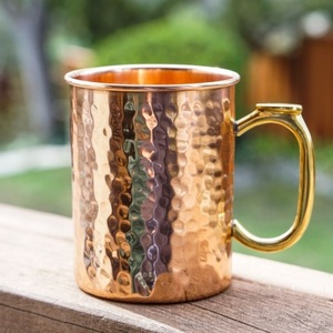 Best Priced Moscow Mule Ceramic Mug Premium Quality <b>Cup</b> Made of Pure <b>Copper</b> with Handle - Product Image 5