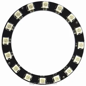 Anillo LED RGB de 16 bits direccionable, WS2812B WS2812, placa de módulo de desarrollo, controlador integrado, 16 LED