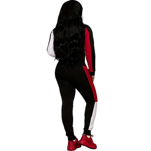 ชุดกีฬามีฮู้ดปิดด้วยซิปของผู้หญิงชุดวอร์มแนวสปอร์ตพร้อมกางเกงสำหรับ2020ล่าสุด - Product Image 5