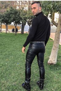 Pantalons longs en cuir véritable personnalisés pour hommes Taille sur mesure Hiver Conceptions OEM Moto Motard Cuir Tissu Taille moyenne Poids moyen Délavé - Product Image 4