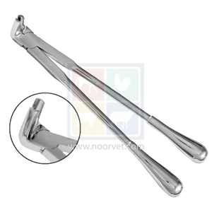 Pince à fragment de racine molaire en acier inoxydable forgé de 19 pouces Instruments de chirurgie vétérinaire réutilisables pour les soins dentaires équins - Product Image 1