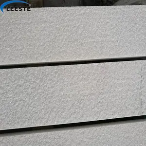 Wall Marble Exterior Wall Cladding Paver Bush Flamed Hammered Pearl White Marble Tiles