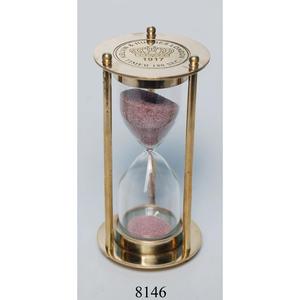 Reloj de arena náutico hecho en madera y latón, cronógrafo de 5 minutos de espera con arena blanca, fácil de llevar y usar, artículo de regalo - Product Image 2