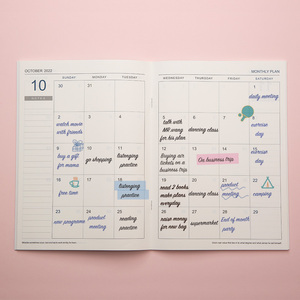 <span class=keywords><strong>Agenda</strong></span> mensual con cubierta suave, cuaderno de cuero Pu, diario, planificador personalizado, en Stock, <span class=keywords><strong>2022</strong></span> - Product Image 4