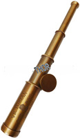Télescope antique en laiton, télescope nautique victorien marin, 14 pouces, vintage, Londres, 1915