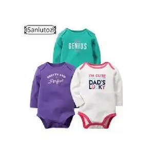 Best Quality Comfortable fabric baby clothes plain 100% organic cotton baby rompers baby body jumpsuits.