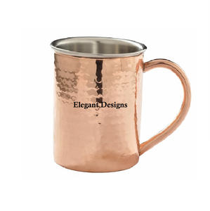 Silver Plated Copper Beer Tankard Hammered Finished Table Top Copper Beer Mug Premium Quality Table Ware Copper Beer Mug - Product Image 4