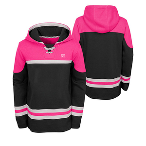 Custom <b>Sublimation</b> Hockey Lace up <b>Hoodie</b> Ice Hockey Sweatshirt Hockey Sweater 2023 - Product Image 3